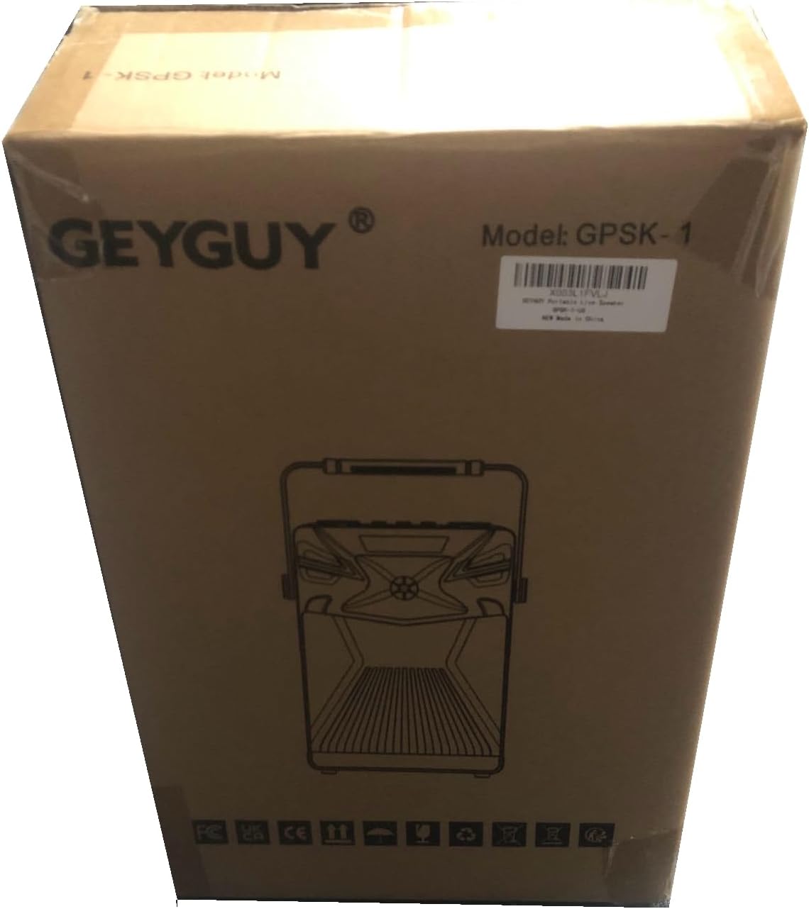 GPSK-1 DSP Bluetooth Karaoke Machine with 2 Microphones for Karaoke Parties and Live Streaming, Professional Karaoke Speaker with Digital Recording,Sound Effect,DJ Lights,FM (6.5 inch) image 8 of 10 B0BRCPF74M