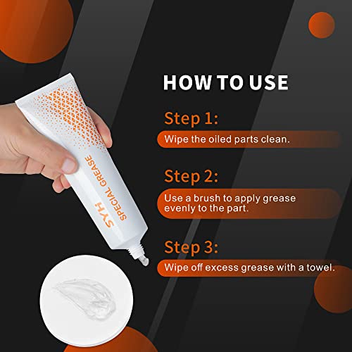 Syh Bike Grease, Suitable For Bearing Grease Wheel Bearings, Chains, Forks And Pedals, Crystal Bicycle Waterproof, Anti-Rust, Noise Reduction, High Low Temperature Resistance-4.2Oz #TOP4