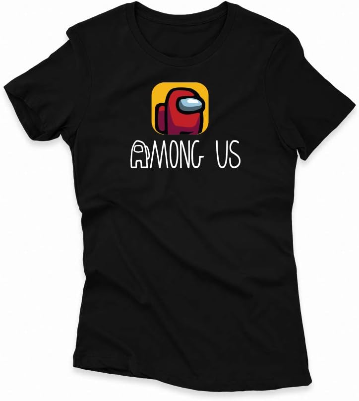 Among Us Kids Printed T-shirt for Boys (Black, 7-8 yrs)