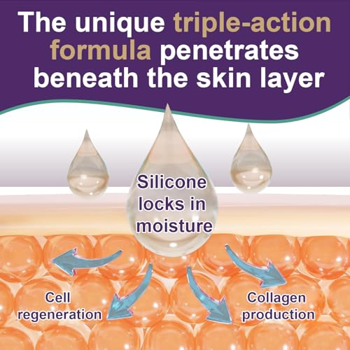 silicone scar cream scar gel - advanced scar gel scar treatment for stretch marks removal old amp new scars surgical scars burns acne c-section keloid scar treatment for women amp men 176oz