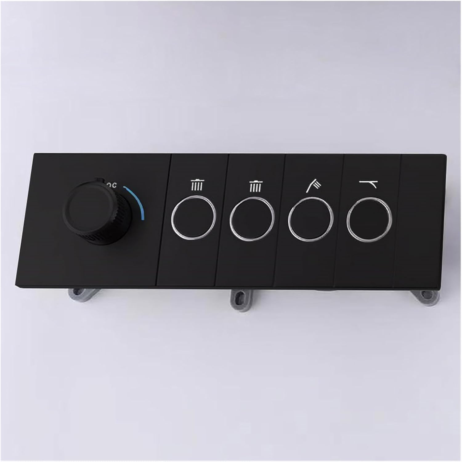 Wall-Mounted Thermostatic Shower Valve LED Digital Display Shower Valves Concealed Shower Control Valve Kit 4 Functions Shower Faucet Valve with Embedded Box