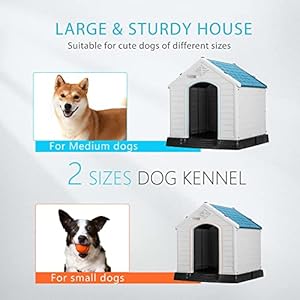   DEStar-Durable-Waterproof-Plastic-Pet-Dog-House-Indoor-Outdoor-Puppy-Shelter-Kennel-with-Air-Vents-and-Elevated-Floor-Medium-28-Height