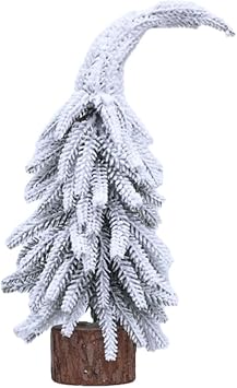 Mini Cedar Christmas Tree Xmas Snow Flocked Tabletop Decoration Ornament