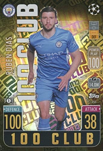 TOPPS MATCH ATTAX 2021/22 Hundred 100 Club Ruben DIAS Manchester City