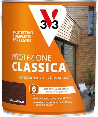 V33 Protettivo Completo per Legno a Solvente 6 Anni Protezione Classica