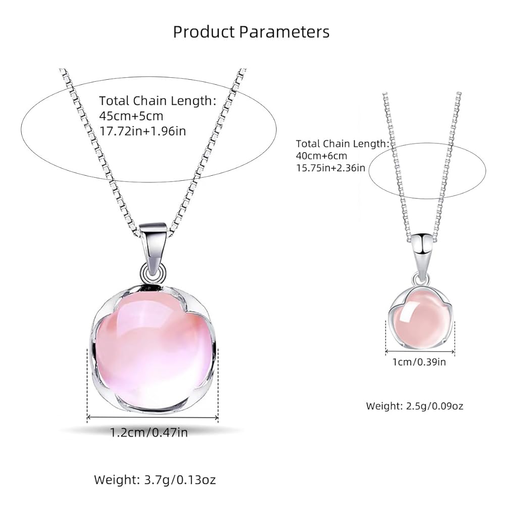 ★MIDNIGHT MOMENT.★ clear knot necklace pink Amazon.com: 2 Pieces Pink Crystal Pendant Necklace Dainty