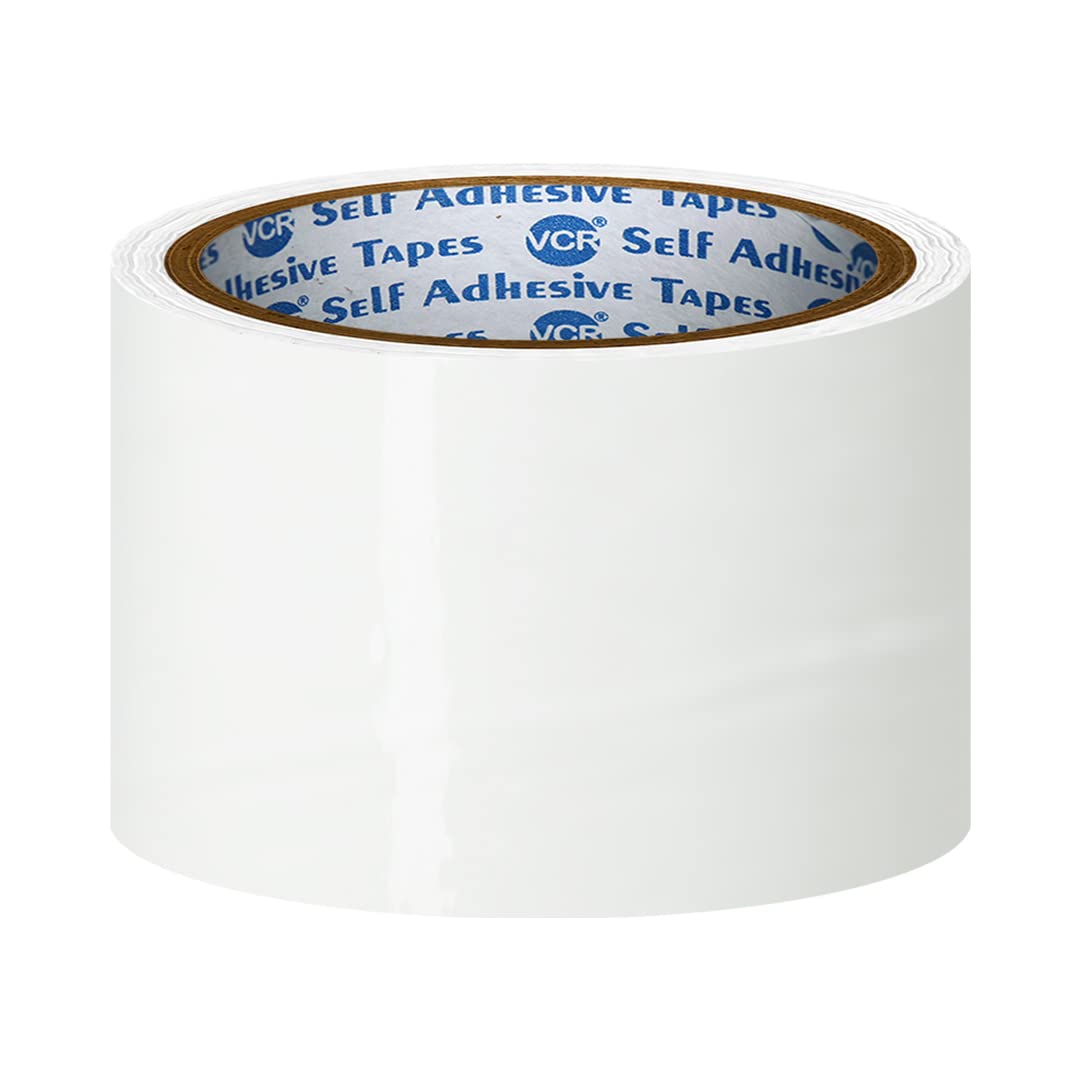VCR White Color Tape - Milky - 50 Meters in Length - 60mm / 2.5" Width - 01 Roll Per Pack - BOPP Self Adhesive Tape for Arts and Craft use, Box Packing, Office and Home use (B07RWXQWPR) Amazon Price History, Amazon Price Tracker