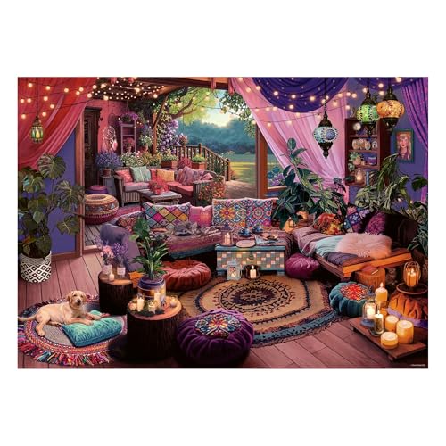 Image of Ravensburger My Haven No.12 Boho Retreat - 1000 Piece Jigsaw Puzzle for Adults and Children from 12 Years