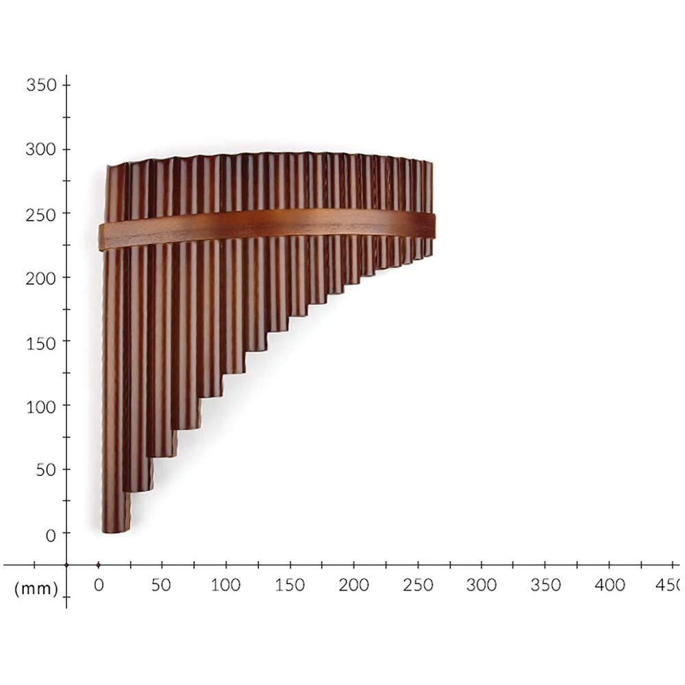18 Tubes F Key Pan Flute de Haute Qualité Pan Pipes Instrument À Vent Instrument de Musique Traditionnelle Chinoise en Bambou Flûte de Pan, Fabriquée À La Main Right
