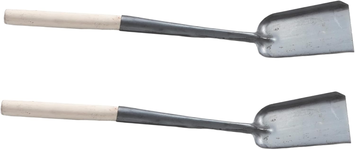 2pcs Heavy-Duty Fireplace Shovel with Long Handle Ergonomic Grip for Efficient Ash Removal and Cleaning for Indoor and Outdoor Fireplaces and Stoves