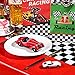 Irenare 6 Sheets Car Birthday Party Supplies Racing Party Decorations Road Tablecloth Racetrack Table Runner Table Covers for Kids Boy Car Theme Birthday Favors, 54 x 108 Inch