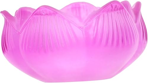 2 unids colorido Lotus Candleholder Lotus Modelado Candleholder Mesa Candleholder Exquisito Contenedor de vela de vidrio Candleholder Ornamento de