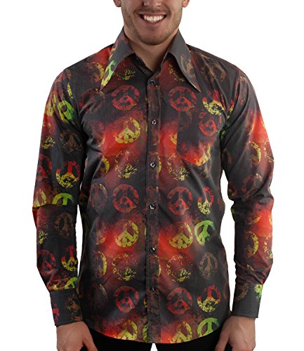 Comycom Peace Zeichen 70er Hippie Hemd bunt XL Cover