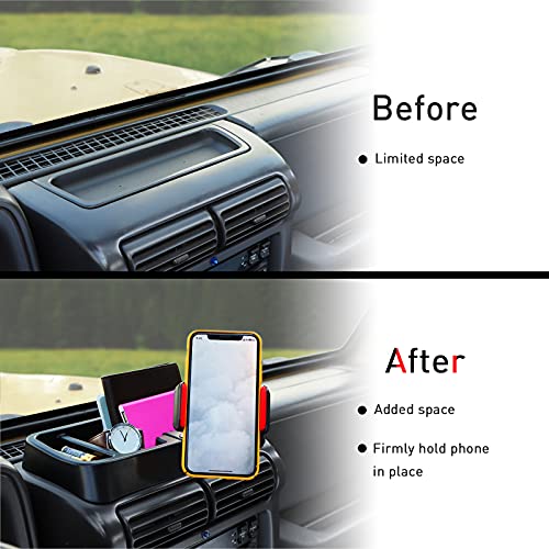 Dashboard Storage Tray & Phone Holder Organizer For 2007-2010 Jeep Wrangler JK Models