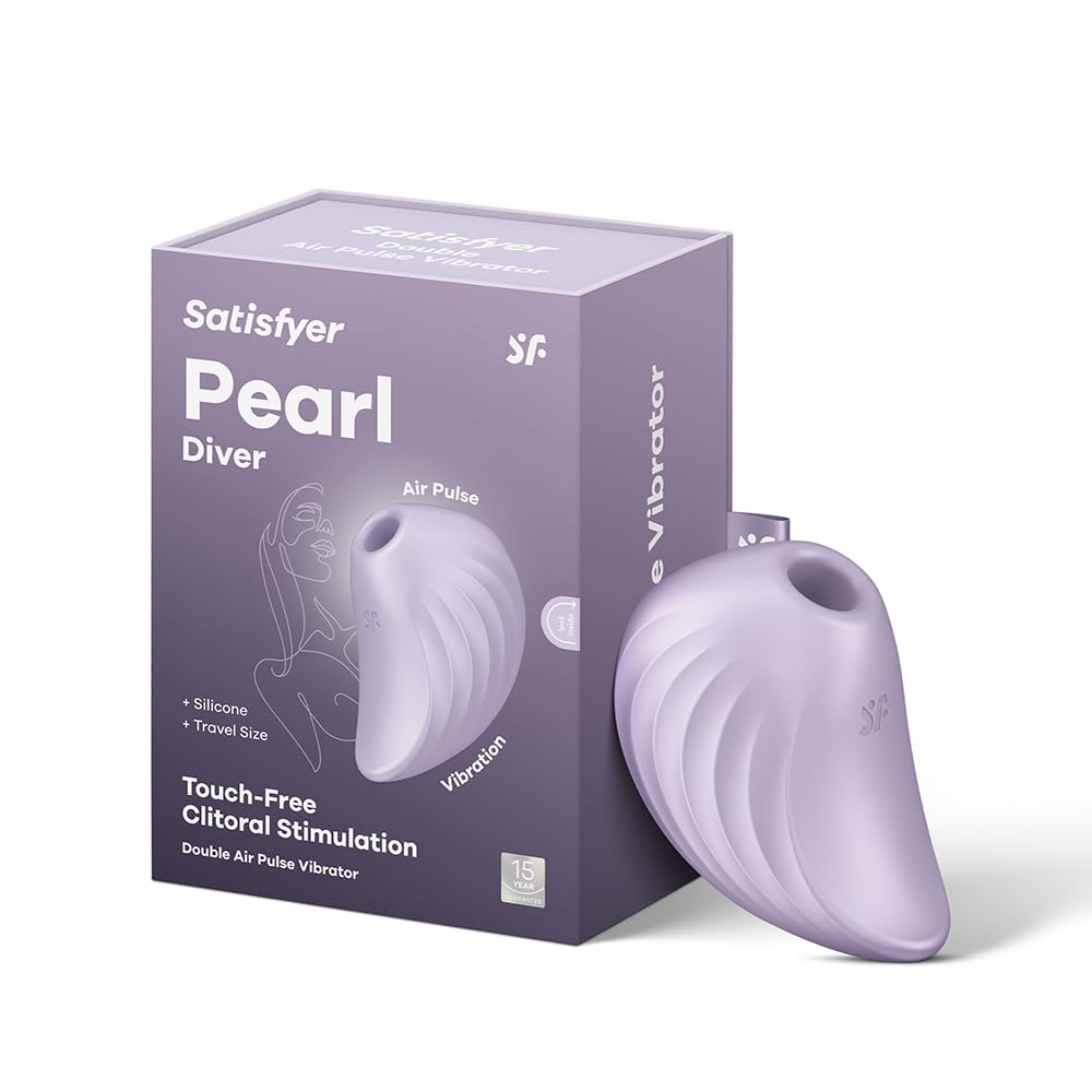 Satisfyer Pearl Diver Pressure Wave Vibratore | 2 in 1 Vibrazioni e impulsi d'Aria | Silicone di alta Qualità | Sex Toys per Donne | Vibratori impermeabile (IPX7) | Sex Toy per Donne