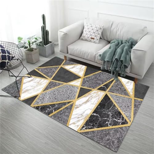 Tapis de chambre à coucher pour garçons design géométrique moderne gris