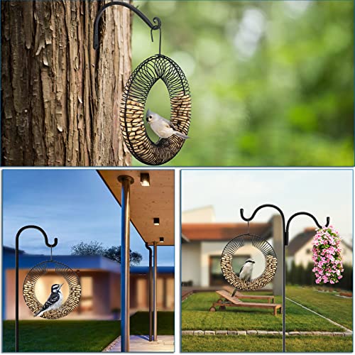 image for Gtongoko 2 Pack Peanut Wreath Bird Feeder, Rust & Waterproof, Solid St