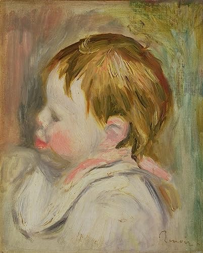 Toile Renoir tête d'enfant 60x90 pour habiller un grand mur de salon vide