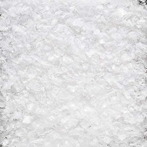 DEKOSCHNEE GROB. 4 Liter. Kunststoff Schneeflocken Deko Schnee Kunstschnee. Weiss Cover