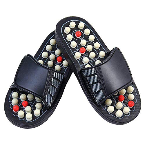 Image of Concepta Acupressure Slippers | Spring Magnetic Therapy Massage Slippers | Pressure Point Rubber Acupressure Blood Circulation Slipper for Men & Women | Black
