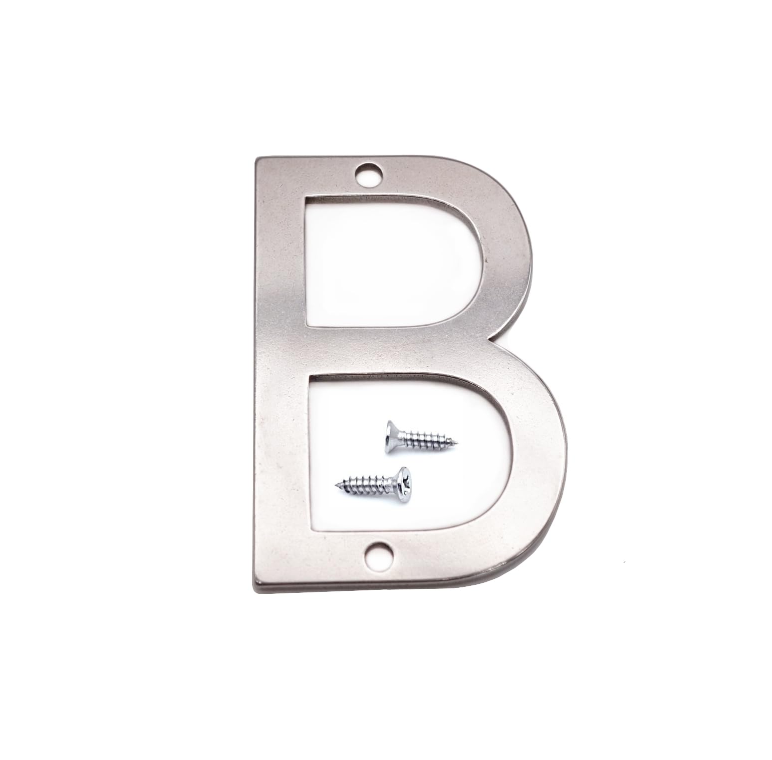 NanTun 2-Inch Modern Stainless Steel House Numbers with Screws - Letter B