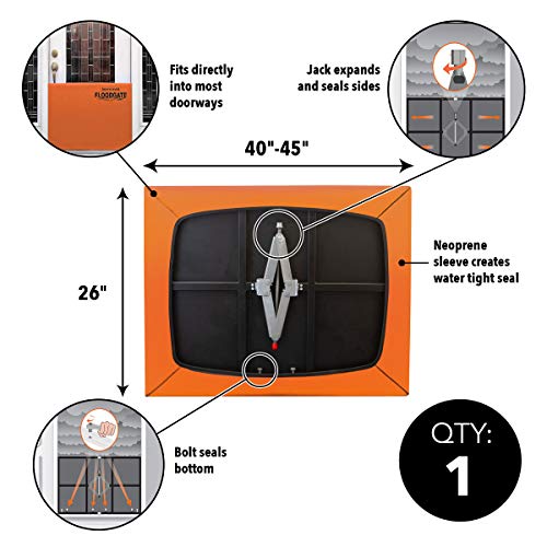 Quick Dam Qdfg40 Floodgate, Doorway Flood Guard, 40-45" Openings, 40-In #TOP2