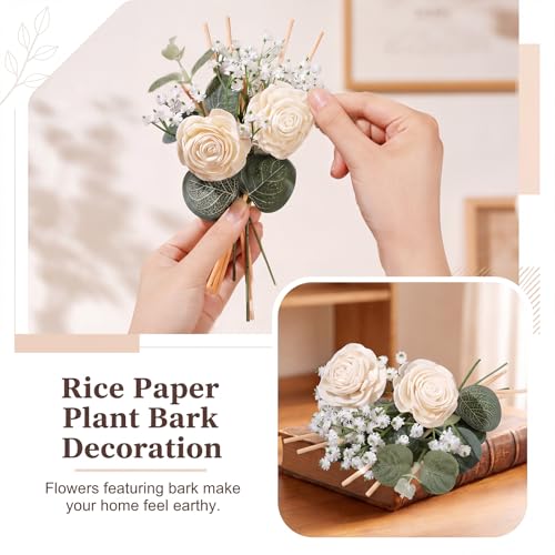 Difusor de aromaterapia XunYee con 33 piezas de flores y varillas miniatura 4