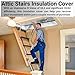 PANADY Attic Stairs Insulation Cover - 25 In x 54 In x 11 In - Class A Fireproof Attic Door Insulation Cover - Attic Access Insulation Cover - Attic Stairway Insulator - Attic Ladder Insulation Cover