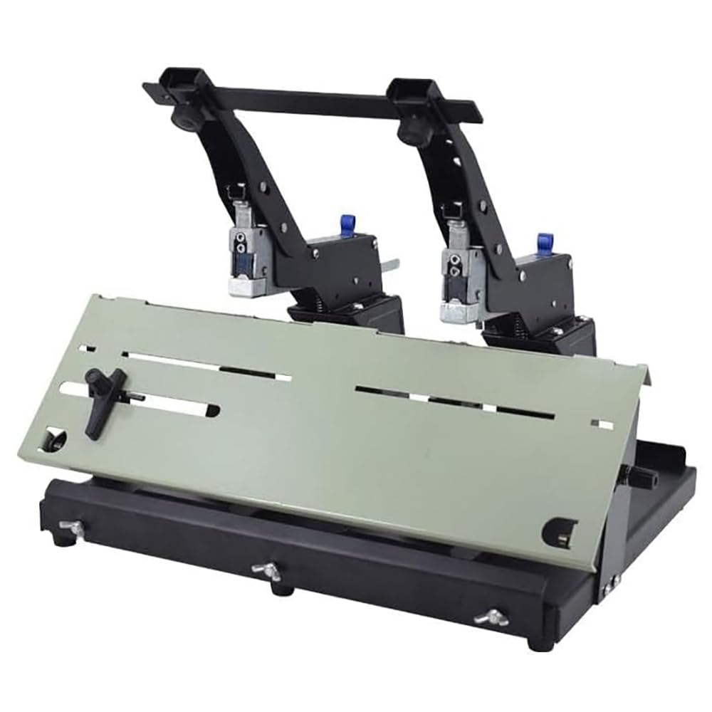 Adtzpc Double Head Stapler, Booklet Maker/Stapler with Depth Adjustment Lever, Binding Thickness 60 Sheets & Speed:40 Times/min, Book Binding Machine for Office, Home Printing Houses
