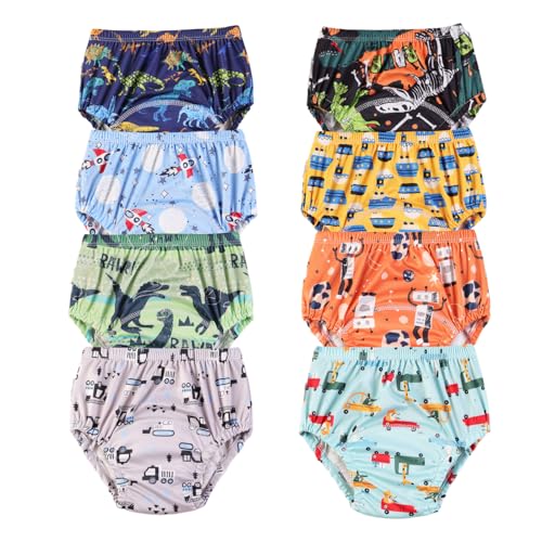 DUDUFUN Pack de 6 pantalones de entrenamiento para niños pequeños de 2 a 6 años, Naranja-8., 2-4 Jahre