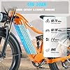 BIGUODIR 1000W/2000W Dual Motor Electric Bike Adult, 48V 30Ah/20Ah Battery, 26'' Fat Tire Full Suspension Ebike, 30MPH Dual Hydraulic Disc Brakes, 120Miles Off Road Mountain Beach Ebike, UL Certified #2
