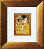 Brillante Farben artissimo, Kunstdruck gerahmt, 36x41cm, AG3808, Gustav Klimt: der Kuss, Bild, Wandbild, Poster, Wanddekoration