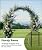 Queension Metal Wedding Arch for Ceremony Party Decoration 7Ft Wide 7.7Ft High,Garden Arch Trellis with Ground Bases for Climbing Plants,Outdoor Garden Arbor for Roses Vines, Round Frame, Black