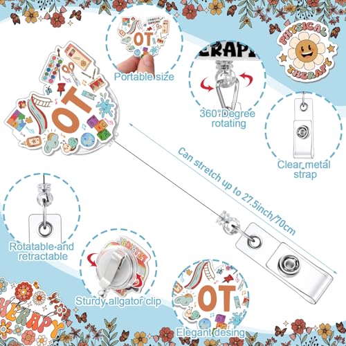 Bobine de badge rétractable kinésithérapeute lot de 36 pièces drôles pour hôpital