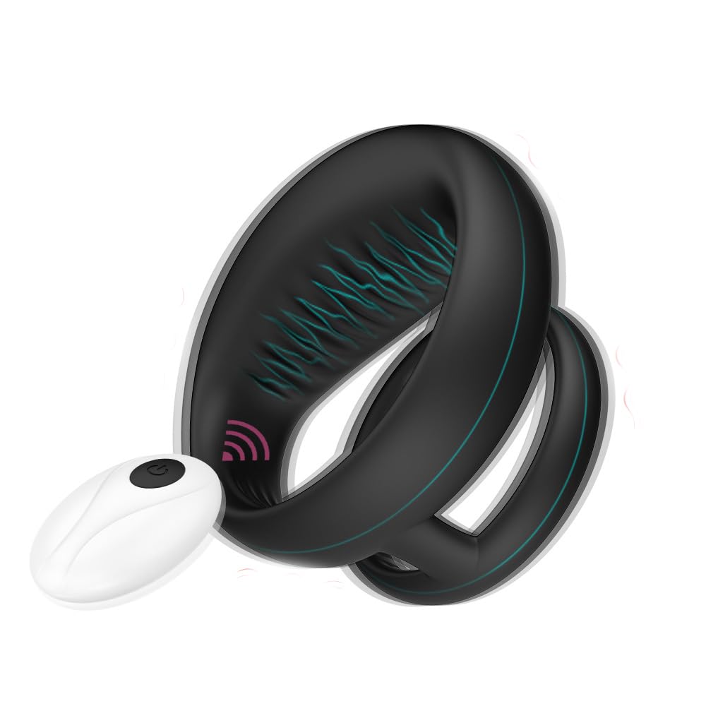 【人気】2つのリング電動バイブレーターで遠隔操作メンズ用品9種類の振動モードを防水した大人のおもちゃメンズ成人用品男性 K102