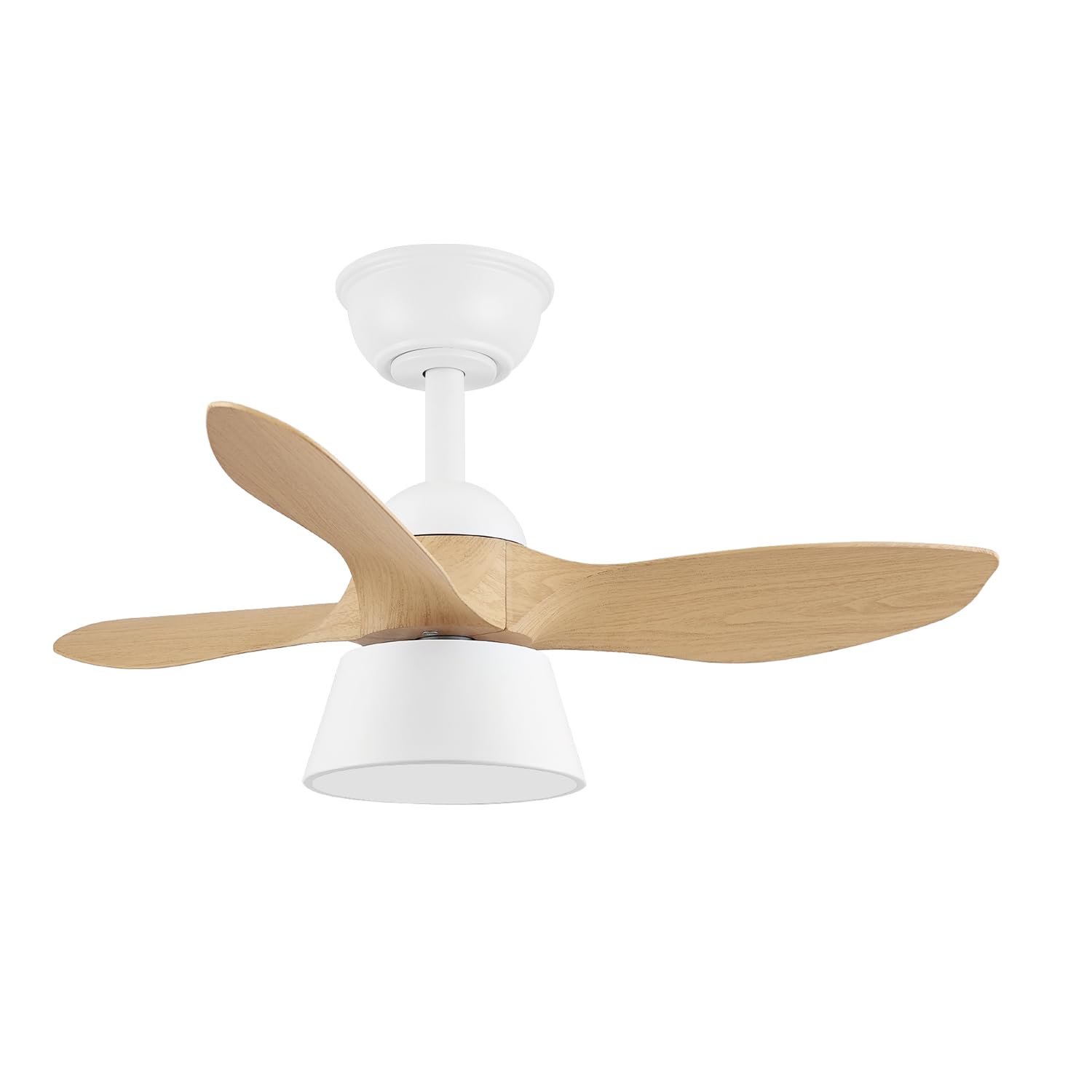 Ventilateur blanc hêtre 36W plafonnier design de 82 cm