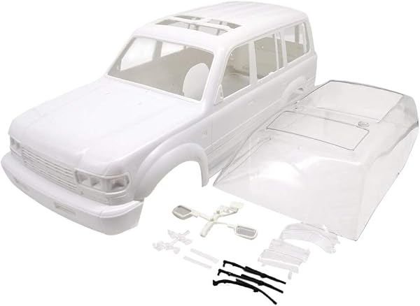 White Car Shell LC80 313 Rozstaw osi CX10 4 1/10 Wspinaczka RC CAR PARTES Idealne dla entuzjastów samochodów i hobbystów