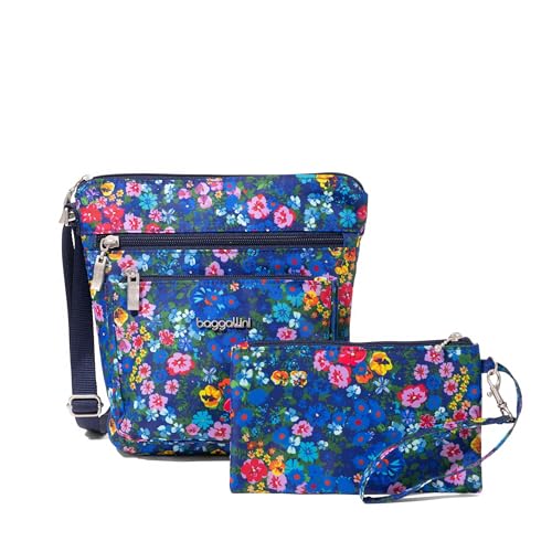 Image of Baggallini Pocket Crossbody Bags for Women 8x8 Small Lightweight Durable Water-resistant Travel Purse W /Rfid