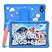 TABWEE K10 Tablet para Niños 10 Pulgadas, Tableta Infantil Android 15, 12 GB RAM (4+8) 64 GB ROM (TF 2 TB), Wi-Fi, Control Parental, Tableta Educativa para Niños con Funda Azul