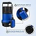 SumpMarine Automatic 1/2 HP Submersible Utility Pump, Clean Water Sump Pump, w/ 25’ Cord, Float Switch - Moves Up-To 2,000 Gallon Per Hour from Flooded Areas, Pool, Hot Tub, Rain Barrel, Pond