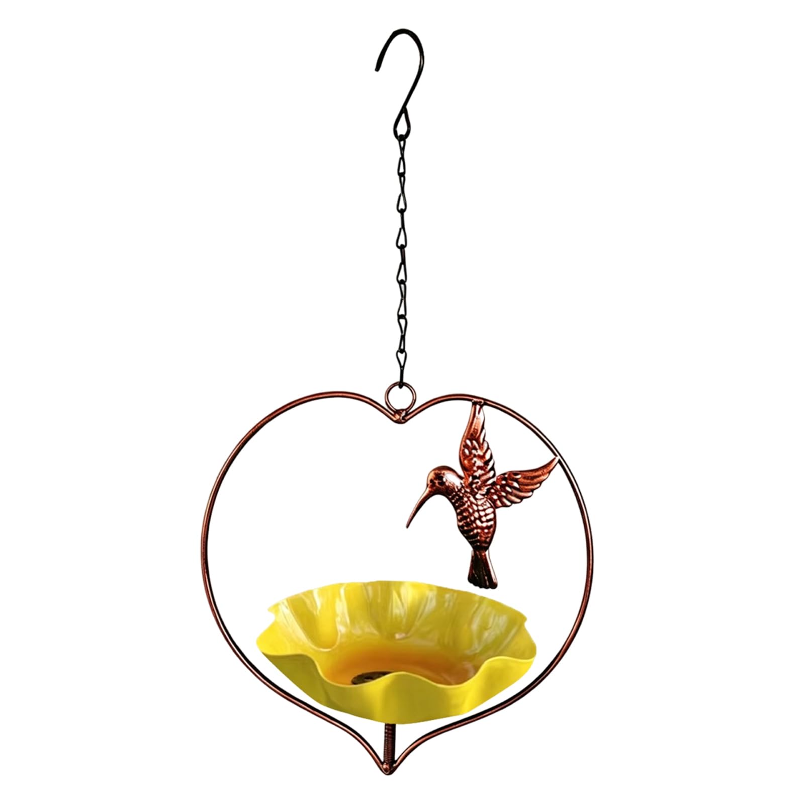 matumou Outside Hummingbird Feeder, Weather-proof Metal Bath, Hanging Feeding Bowl for Outdoor Garden Patio Yard
