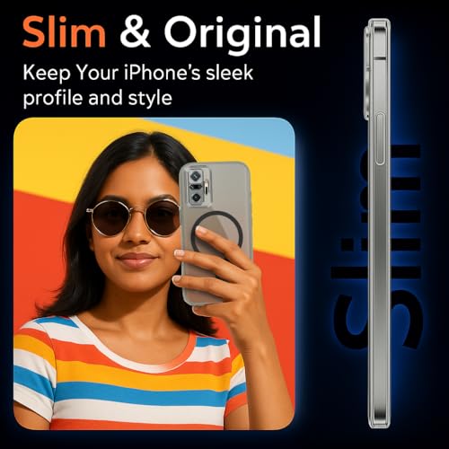 Image of Jkobi Lifetime Anti-Yellow MagSafe Compatible Clear Back Cover Case for Xiaomi Mi Redmi Note 10 Pro | 10 Pro Max (Sleek Hard Crystal | Shockproof and Camera Protection)