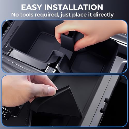 Image of Cup Holder Insert & Wireless Charging Protective Mats for Lexus GX550 2026 2025 2024, Center Console Interior Accessories Silicone Cup Holder & Wireless Charger Cover Pad for 2024-2026 GX 550