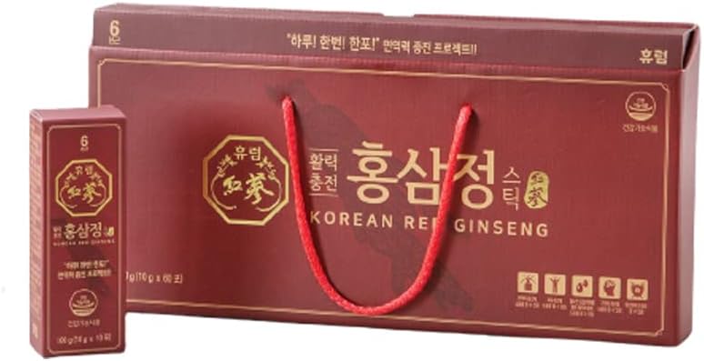 HURUM Korean Red Ginseng One Day Stick 1 Times a Day, 60 Sticks (10g x 60)