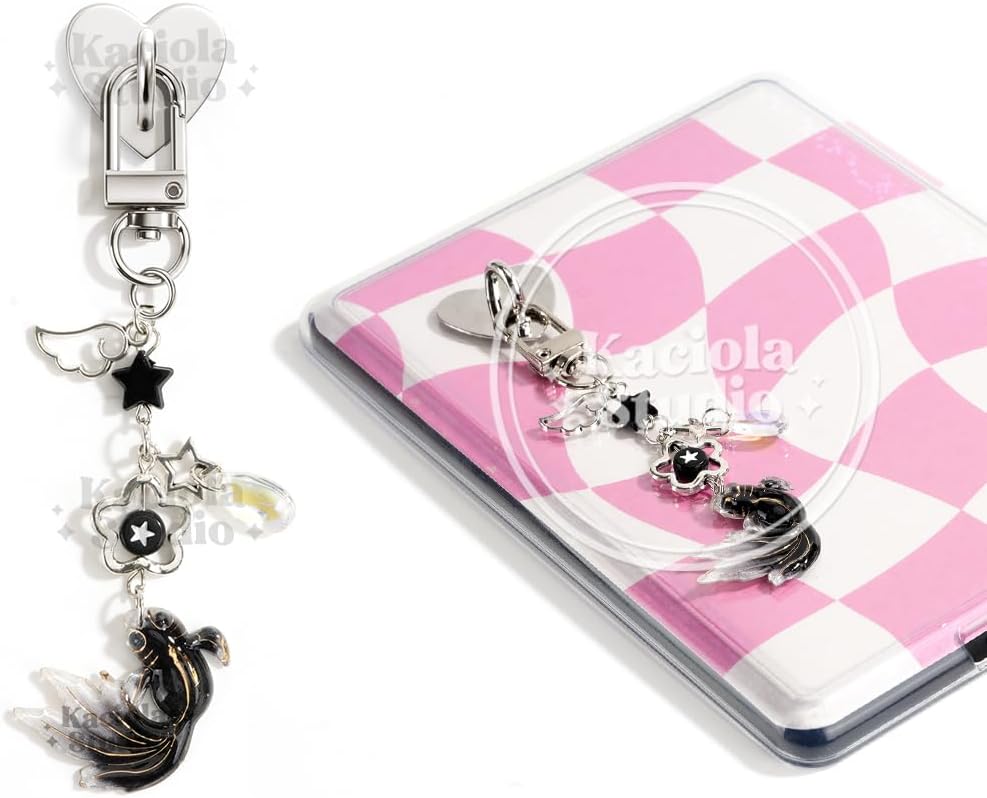 Kaciola Charm Chains for Kindle, Cute E-reader Phone Charm Bracelets Accessories Gift for Reader Booklovers Women Men, Charms Compatible for Kindle/E-Reader/Phone (B01-B07)