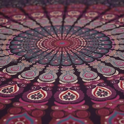 Décoration murale mandala paon violet rose pour la maison - 4