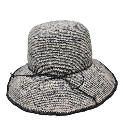 Chapeau de soleil femme crochet à main large avant-toit pour la plage