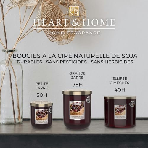 HEART & HOME, Scented Candle Made from Natural Soy Wax for Home, Small Cashmere jar, Burn time 30h, Gift - Image 4