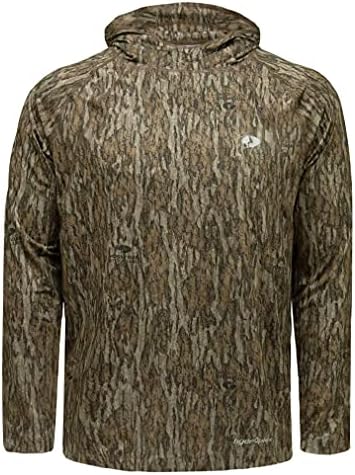 Mossy Oak Standard Mens Camo Hoodie Lightweight Hunting Shirts, Bottomland, X-Large