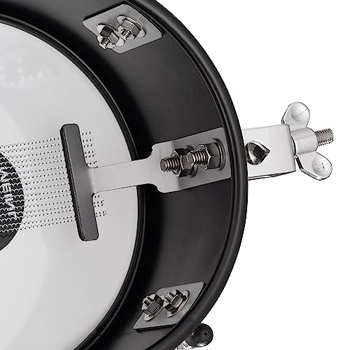 Meinl Percussion Drummer Snare Timbales - Trommel mit 10 Zoll Durchmesser - Mit Snare und Halterung - Stahl, Schwarz (MDST10BK)